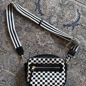 Universal Thread Black and White Checkered Crossbody Bag